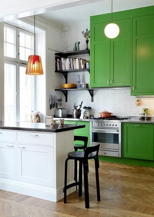cocina color verde Colores en Casa, Sensaciones y Efectos
