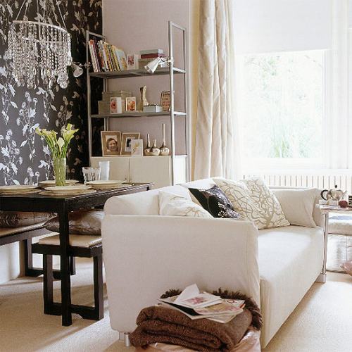 sala salon comedor : Ideas para Decorar Salones con Comedor decoracion salon comedor pared acento Ideas para Decorar Salones con Comedor