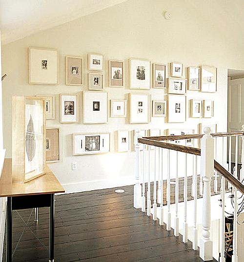 interiores ideas y trucos para decorar la casa : Cómo Decorar una Pared con Fotos pared fotos Cómo Decorar una Pared con Fotos